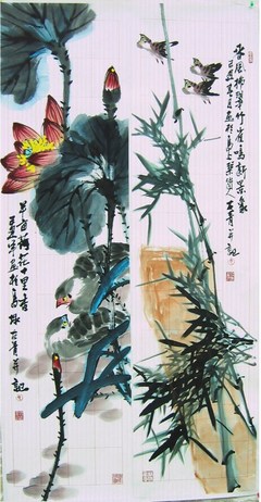 艺术赏析:画家冯友清,以写意花鸟绘画为主,兼学山水